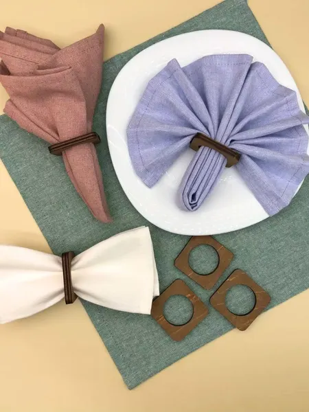 Изображение товара Набор колец для салфеток ОМурМебель Квадрат (6шт)