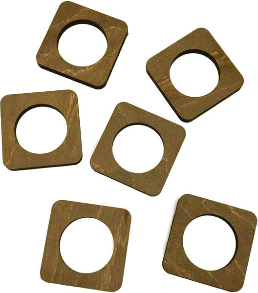 Изображение товара Набор колец для салфеток ОМурМебель Квадрат (6шт)
