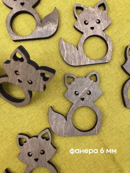 Изображение товара Набор колец для салфеток ОМурМебель Лиса (6шт)