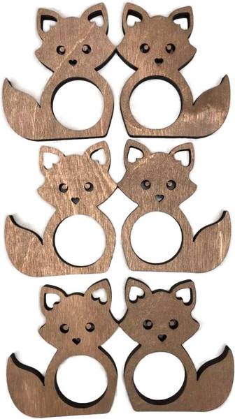 Изображение товара Набор колец для салфеток ОМурМебель Лиса (6шт)