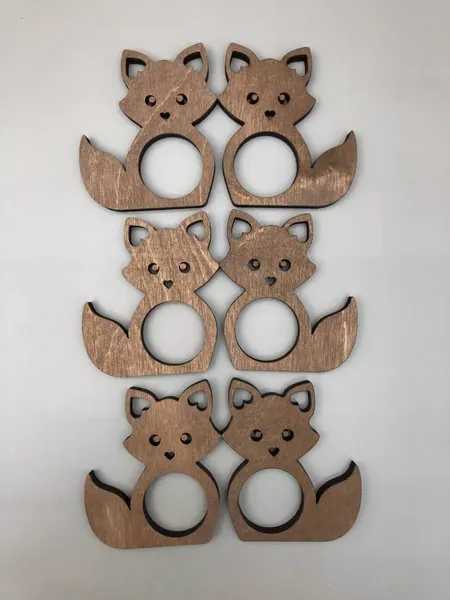 Изображение товара Набор колец для салфеток ОМурМебель Лиса (6шт)