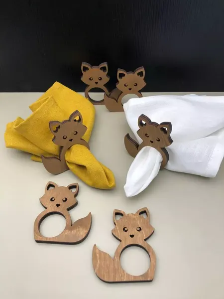 Изображение товара Набор колец для салфеток ОМурМебель Лиса (6шт)