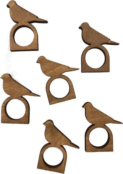 Изображение товара Набор колец для салфеток ОМурМебель Птичка (6шт)