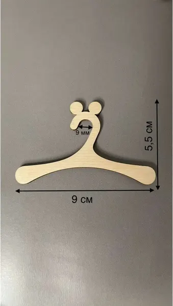 Изображение товара Набор аксессуаров для куклы ОМурМебель Декоративные плечики Ушки медвежонка (10шт)