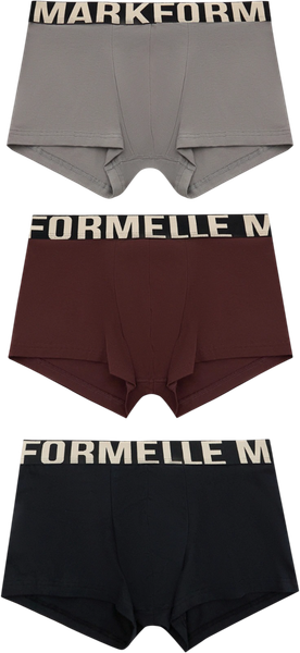 Изображение товара Комплект мужских трусов Mark Formelle 411124-3 (р.110-120, серый/коричневый/черный)
