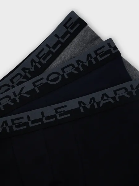 Изображение товара Комплект мужских трусов Mark Formelle 411124-3 (р.102-112, темно-серый меланж 4348-F/темно-синий/черный)