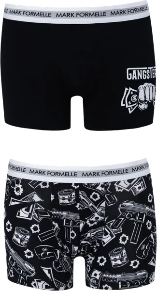 Изображение товара Комплект мужских трусов Mark Formelle 411221-2 (р.82-92, черный/пистолеты и деньги на черном)