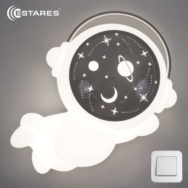 Изображение товара Люстра Estares Kids Astronaut 70W A-ON/OFF-520x360x200-SILVER/WHITE-220-IP20