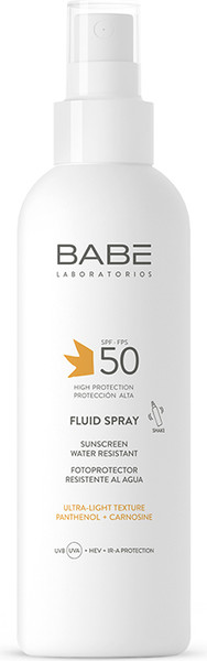 Изображение товара Спрей солнцезащитный Laboratorios Babe Sunscreen Water Resistant Fluid Spray SPF 50 (200мл)