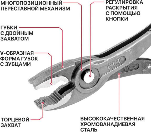 Изображение товара Клещи переставные P.I.T Advance / HPLP07-0200
