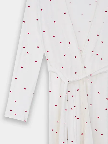 Изображение товара Халат Mark Formelle 552295 (р.158/164-88-94, сердечки на белом)