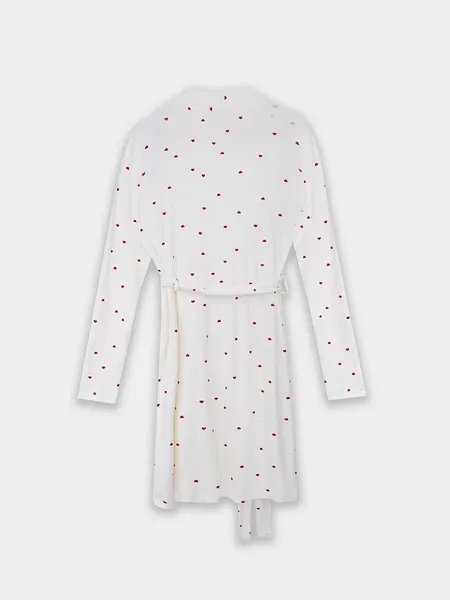Изображение товара Халат Mark Formelle 552295 (р.158/164-88-94, сердечки на белом)
