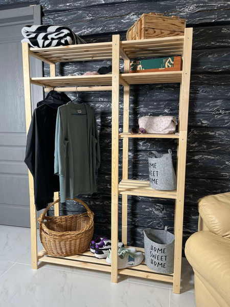 Изображение товара Стойка для одежды Четыре Солнца N-825 (натуральный)