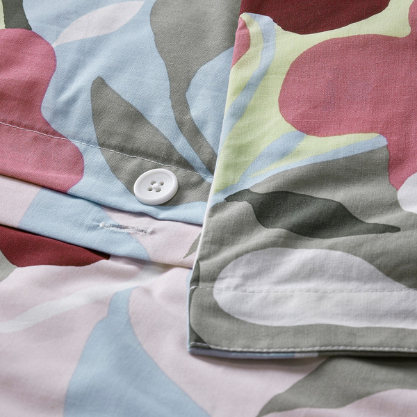 Изображение товара Пододеяльник с наволочками Ikea Корсковалл 905.753.24 (разноцветный/цветочный узор)