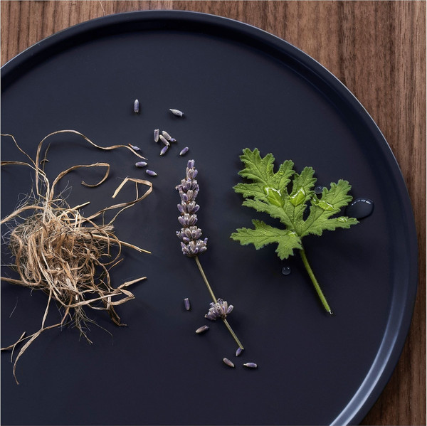 Изображение товара Свеча Ikea Фруктског Ветивер и герань 905.558.30 (черный/бирюзовый)