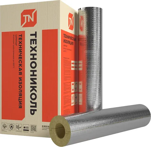 Изображение товара Утеплитель трубный Технониколь 80 ФА 1200.169.030 (2 сегмента)
