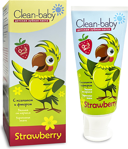 Изображение товара Зубная паста Clean Вaby от 0 до 3 лет со вкусом Клубники (50мл)