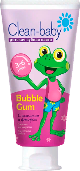 Изображение товара Зубная паста Clean Вaby от 3 до 6 лет со вкусом Жевательной резинки (50мл)