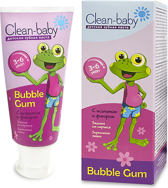 Изображение товара Зубная паста Clean Вaby от 3 до 6 лет со вкусом Жевательной резинки (50мл)