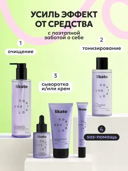Изображение товара Гель для лица Likato Professional SOS Control Точечный для проблемной кожи (20мл)