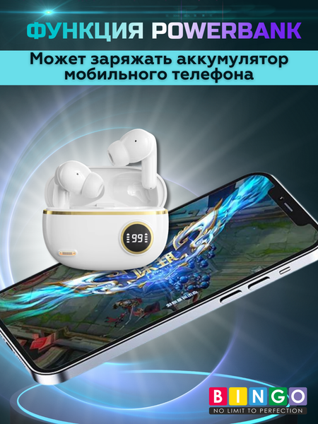 Изображение товара Беспроводные наушники Bingo V13 (белый)