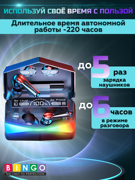 Изображение товара Беспроводные наушники Bingo M28 (черный)
