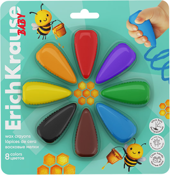 Изображение товара Восковые мелки Erich Krause Baby / 65455 (8цв)