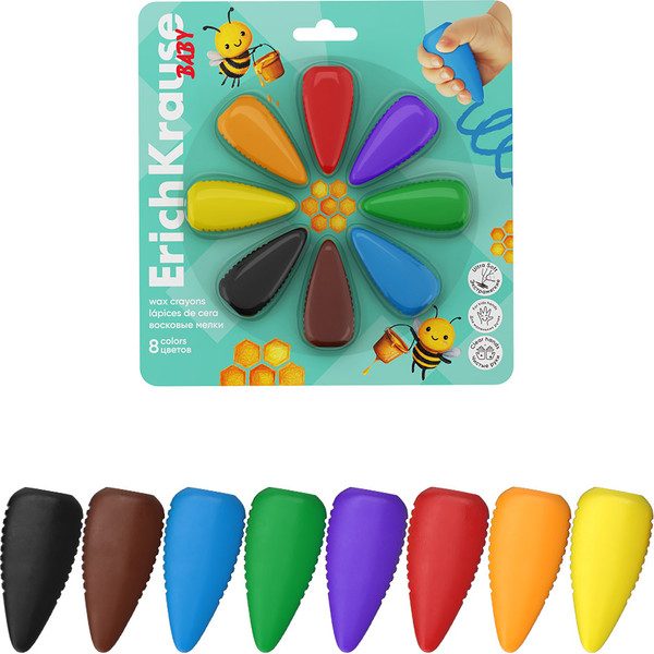 Изображение товара Восковые мелки Erich Krause Baby / 65455 (8цв)