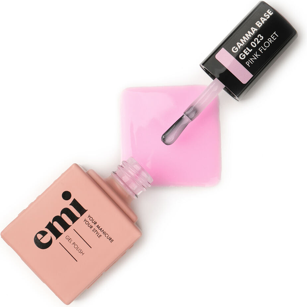 Изображение товара База для гель-лака E.Mi E.MiLac Gamma Base Gel №023 Pink floret (15мл)