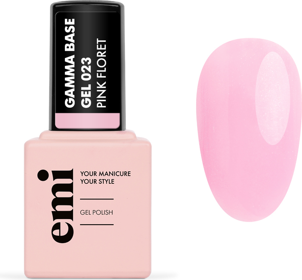 Изображение товара База для гель-лака E.Mi E.MiLac Gamma Base Gel №023 Pink floret (15мл)