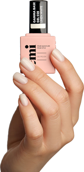 Изображение товара База для гель-лака E.Mi E.MiLac Gamma Base Gel №028 Linen white (15мл)