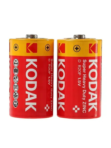 Изображение товара Комплект батареек Kodak Extra Heavy Duty R20-2S KDHZ 2S / Б0005138