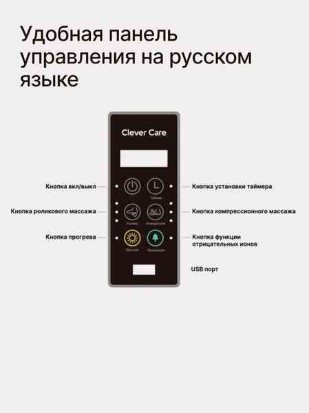 Изображение товара Массажер электронный CleverCare Элизиум / CC-299ЭЛ