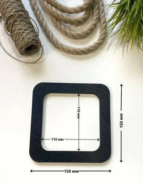 Изображение товара Набор ручек для сумки ОМурМебель Квадрат (черный)