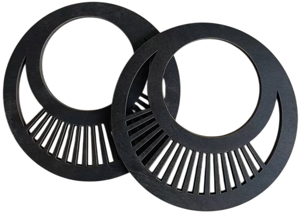 Изображение товара Набор ручек для сумки ОМурМебель Двойной круг с лучами (черный)