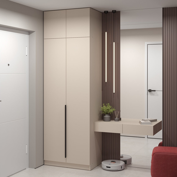 Изображение товара Шкаф Soma Lord Black 2-х створчатый 80х240 (кашемир)