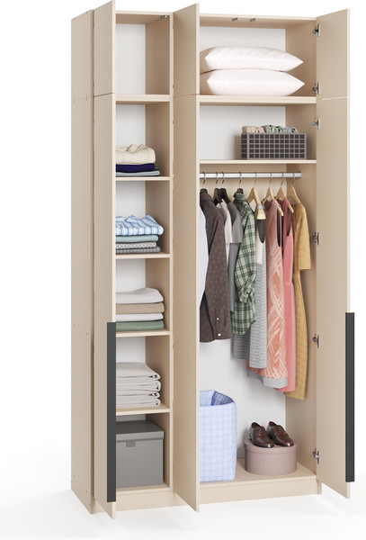 Изображение товара Шкаф Soma Lord Black 3-х створчатый 120х240 (кашемир)