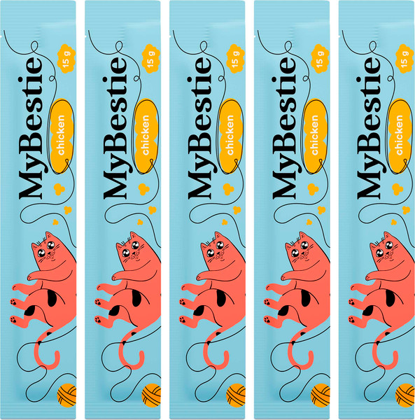 Изображение товара Лакомство для кошек MyBestie Курица / 192093114/CAT (5x15г)