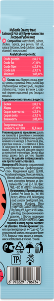 Изображение товара Лакомство для кошек MyBestie Лосось и Рыбий Жир / 192093111/CAT (5x15г)