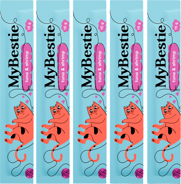 Изображение товара Лакомство для кошек MyBestie Тунец и Креветки / 192093112/CAT (5x15г)