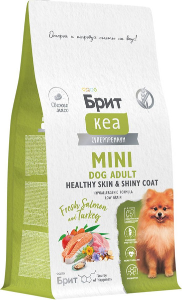 Изображение товара Сухой корм для собак Брит Кеа Mini Dog Adult Healthy Skin&Shiny Coat / 6010766 (400г)