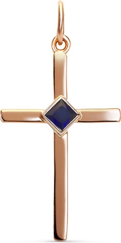 Изображение товара Крестик из желтого золота Кристалл C138600226773