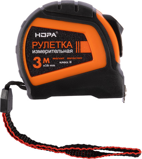 Изображение товара Рулетка Нора-М 16мм c автостопом и магнитным зацепом / 20544 (3м)