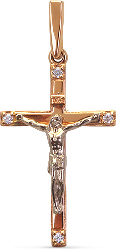 Изображение товара Крестик из желтого золота Кристалл CD76600226773
