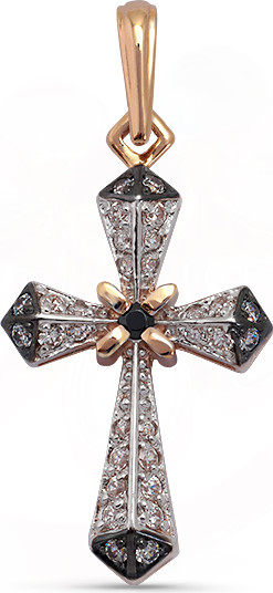 Изображение товара Крестик из желтого золота Кристалл CD49900226773