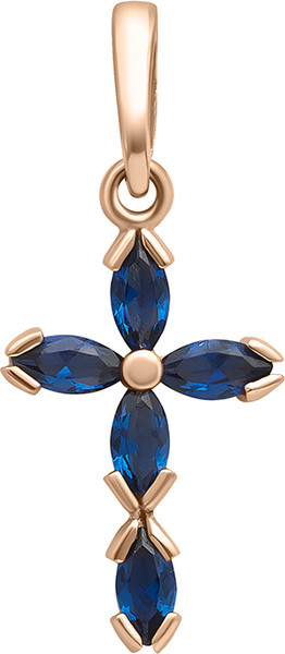 Изображение товара Крестик из желтого золота Кристалл CL88600226773