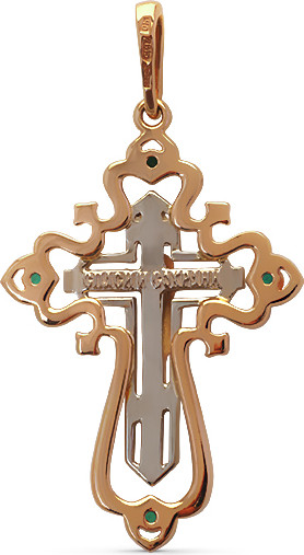 Изображение товара Крестик из желтого золота Кристалл CD75300226773