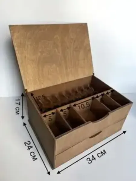 Изображение товара Органайзер для хранения ОМурМебель Для швейных принадлежностей 34x24x17см