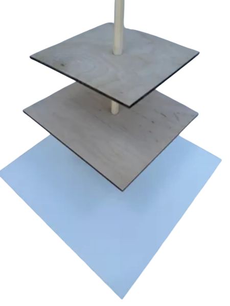 Изображение товара Подставка для торта ОМурМебель трехярусное ЛМДФ квадратное (1см)