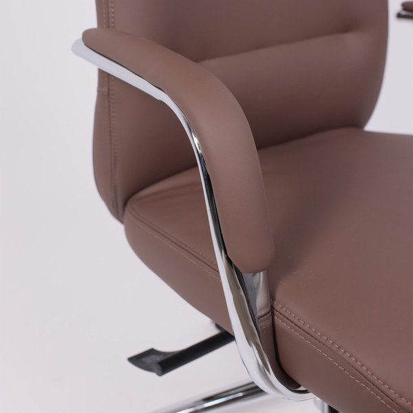 Изображение товара Кресло офисное AksHome Elema (коричневая экокожа/хромированный металл)